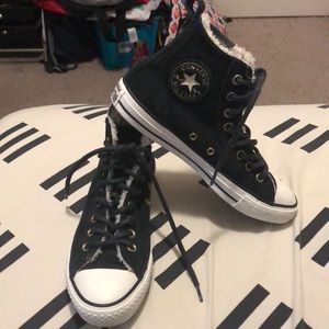 Converse All Star Suede Fur Lined Sneakers